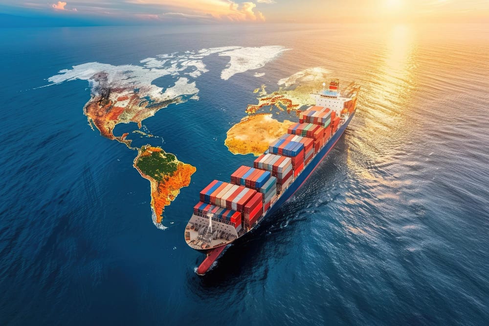 Global shipping route